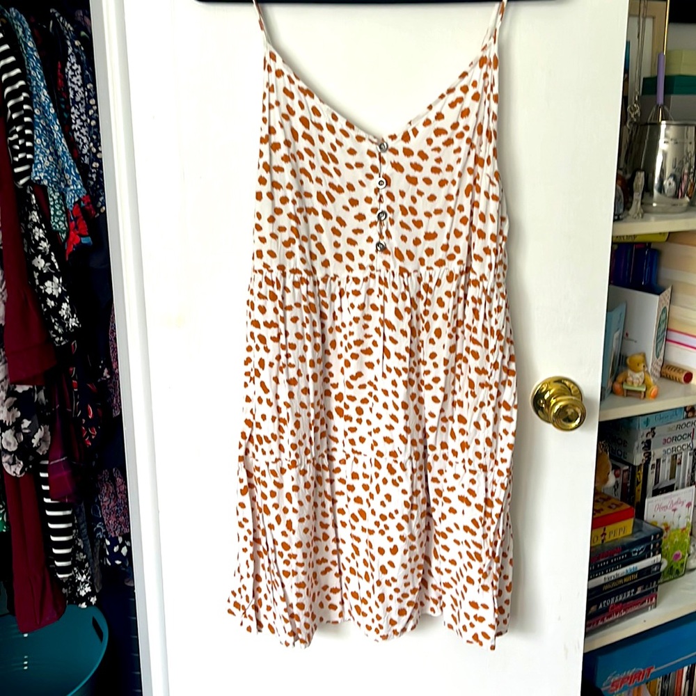 Sleeveless animal print sundress